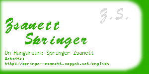 zsanett springer business card